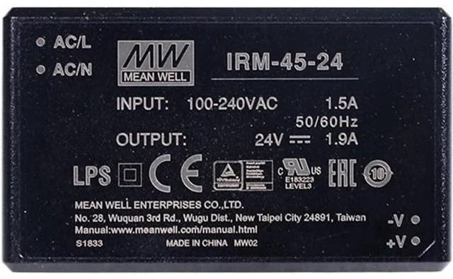 Main image of IRM-45-48 Encapsulated Power Module, 110V/220V AC to 48V DC 0.94A 45W PCB-Mount Switching Power Supply Module