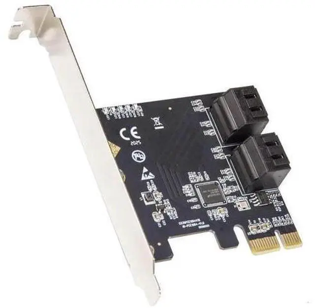 Main image of 4 Port SATA III Expansion Card PCIe x1 ASMedia 1064 Chip, 6Gbps SATA 3.0 Controller with Low Profile Bracket, Support Windows Linux System