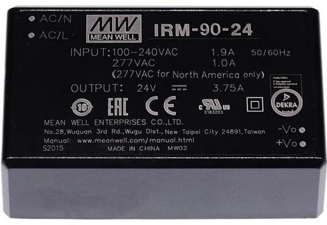 Main image of IRM-90-12 Encapsulated Power Module, 110V/220V AC to 12V DC 6.7A 80W PCB-Mount Switching Power Supply Module