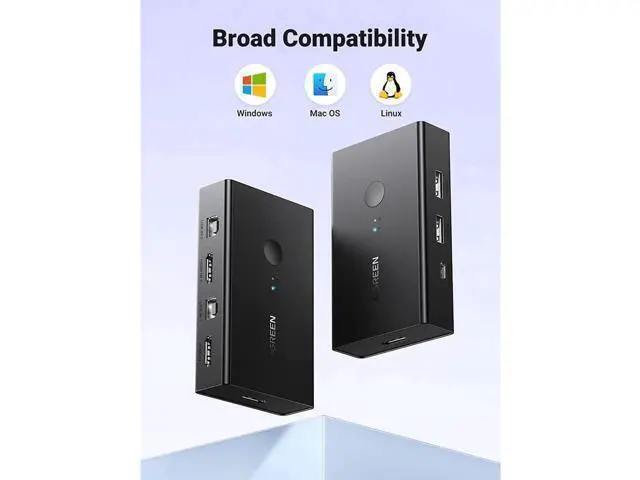 Alt view image 2 of 7 - 2 Port HDMI USB KVM Switch with Desktop Controller, 4K@60Hz 3D HDR KVM Switcher for 2 Computers Share 4K Monitor Keyboard Mouse Printer, Includes 2 USB 2.0 & 2 HDMI 2.0 Cables