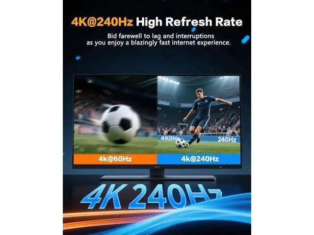 Alt view image 5 of 7 - 5 in 1 Out HDMI 2.1 Switch with Remote, New Upgrade 8K@60Hz 4K@240Hz HDMI Port Expander, Support 3D HDR HDCP2.3, Compatible with PS5 PS4 Xbox Nintendo Switch Roku Apple TV Fire Stick