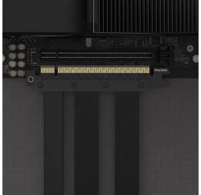 Alt view image 3 of 6 - PCIe 5.0 GPU Riser Cable Gen 5 PCI-E X16 Extension Cable 200mm Compatible with RTX 4090 5090 RX 7900TX