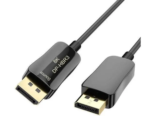 Main image of 10m Optical Fiber DisplayPort 1.4 Cable, HBR3 Hight Speed 32.4Gbps Slim Flexible DP to DP Cord, 8K@60Hz 4K@144Hz Fiber DP Cable for Ultra HD Video Transmission