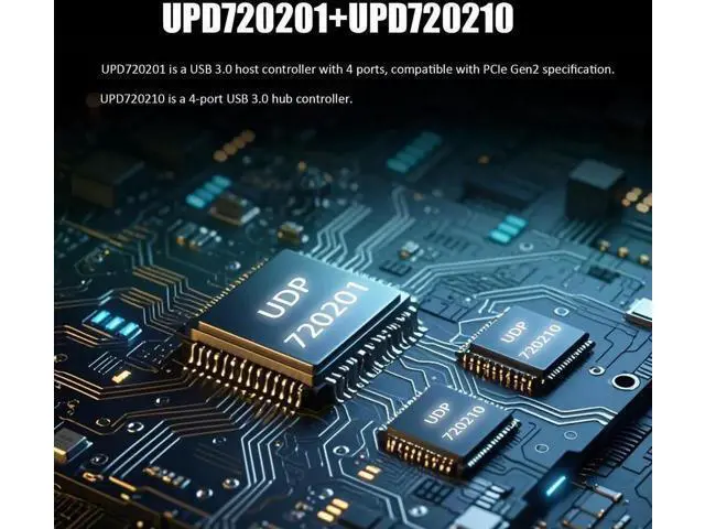 Alt view image 4 of 7 - U6A2C 8-Port PCIe USB 3.0 Expansion Card, 2 Type-C + 6 Type-A 5Gbps Desktop PCI Express Card, Compatible with Intel AMD ARM Platform, Support Windows Linux Not Mac OS