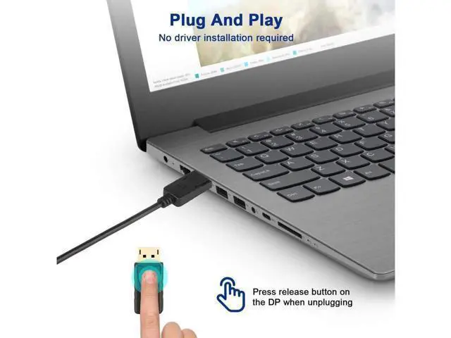 Alt view image 6 of 7 - 5-Pack DisplayPort to DVI-D Single Link Adapter, Male to Female DP to DVI Converter Black Compatible with HP and Other Mainstream Brands