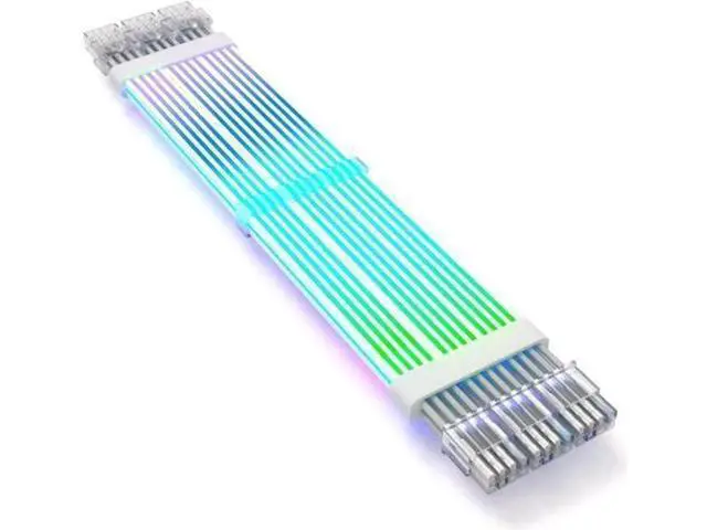 Alt view image 7 of 7 - 3X8 Pin ARGB GPU Power Extension Cable, 5V 3Pin Sync RGB Strimmer Sleeved PC Graphics Card PSU Extension Cord for ATX Chassis Gaming Mod