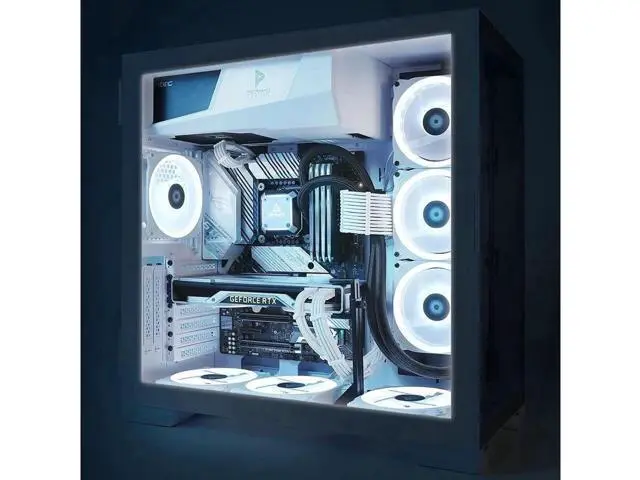 Alt view image 4 of 7 - White Sleeved PSU Extension Cable Kit, 30cm ATX 24Pin / 4+4Pin EPS / 8-Pin & 6-Pin PCIe Modded Power Cables with White Connectors & Cable Combs for White Theme PC Build