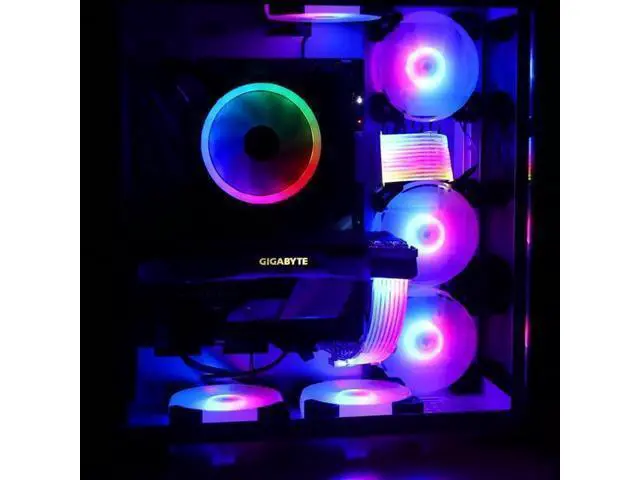 Alt view image 5 of 7 - Full White ARGB GPU Power Extension Cable, 3×8(6+2) Pin Strimmer RGB PSU Cable, 5V 3Pin Sync Custom White PC Chassis Lighting Extension Cord with White Connectors