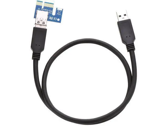 Alt view image 4 of 5 - 6 Pack PCI-E 16x to 1x Powered GPU Riser, 60cm USB 3.0 Extension Riser Adapter with 4 Pin Molex to SATA Power Cable for Ethereum ETH Mining Rig