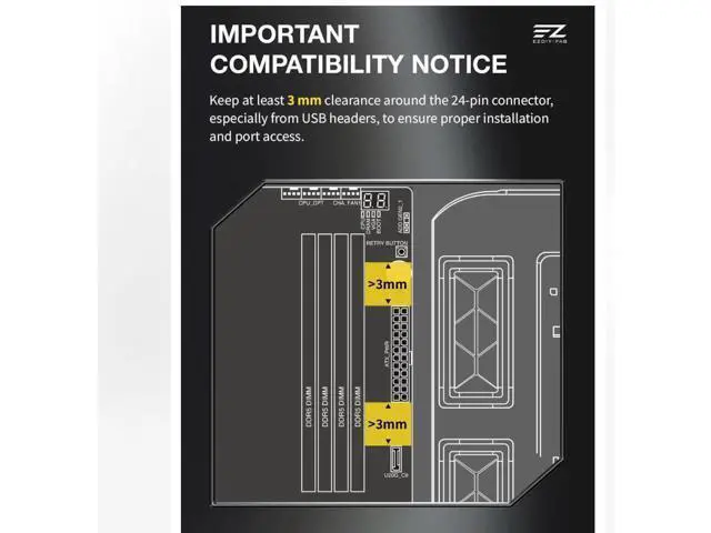 Alt view image 2 of 7 - 24 Pin ATX Motherboard Power Extension Cable, 90 Degree Right Angle 5V ARGB Sync PCIe Mainboard Power Cord, Carbon Fiber Braided ATX 24Pin Extension Wire for Gaming PC Case Modding