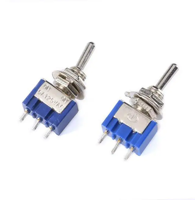 Alt view image 3 of 3 - 10Pcs MTS-102 Rocker Switch Single-Pole 2-Position 3-Terminal 6mm Mounting Hole