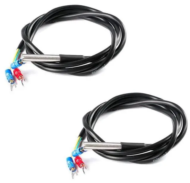 Main image of 2Pcs Waterproof PT100 Temperature Sensor Probe Stainless Steel Temp Sensor