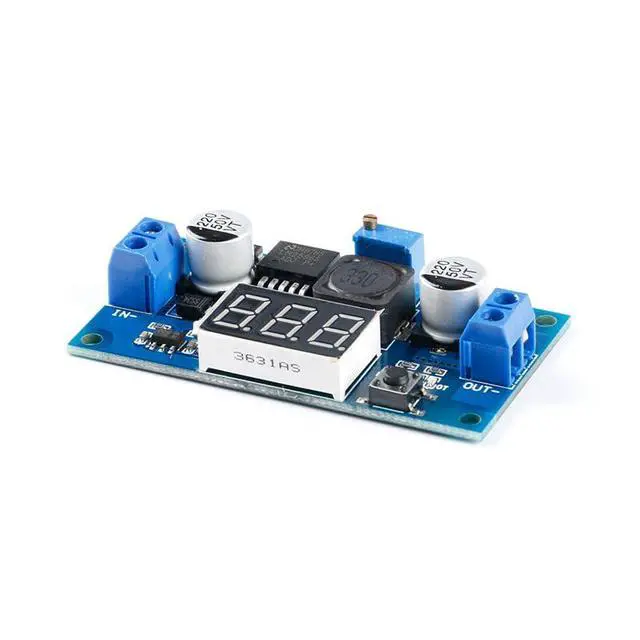 Alt view image 5 of 5 - 2Pcs LM2596 Adjustable DC-DC Buck Converter Module with Voltage Meter