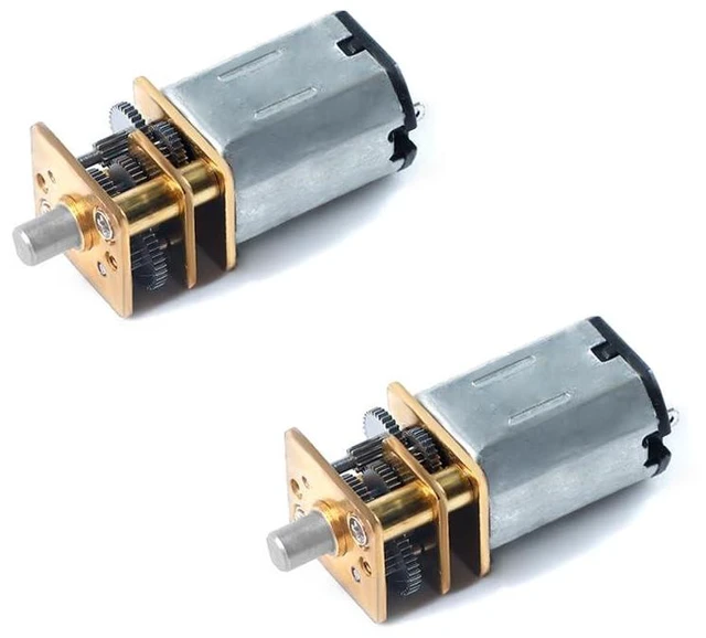 Main image of 2Pcs GA12-N20 Mini Metal Gear DC Motor, 3V 15RPM Micro Geared Motor Module