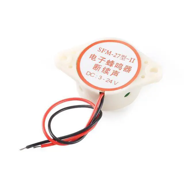 Alt view image 3 of 5 - 5Pcs SFM-27 Wired Active Piezoelectric Buzzer, High-Decibel Alarm Buzzer