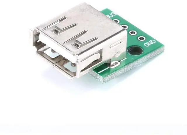 Alt view image 2 of 6 - 10Pcs USB 2.0 Female to DIP Adapter Board, 4-Pin 2.54mm Pitch Breakout Module