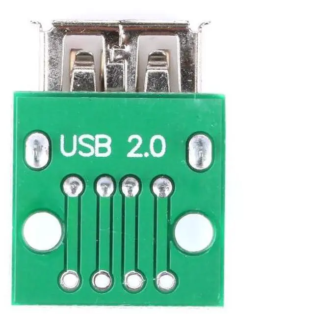 Alt view image 5 of 6 - 10Pcs USB 2.0 Female to DIP Adapter Board, 4-Pin 2.54mm Pitch Breakout Module