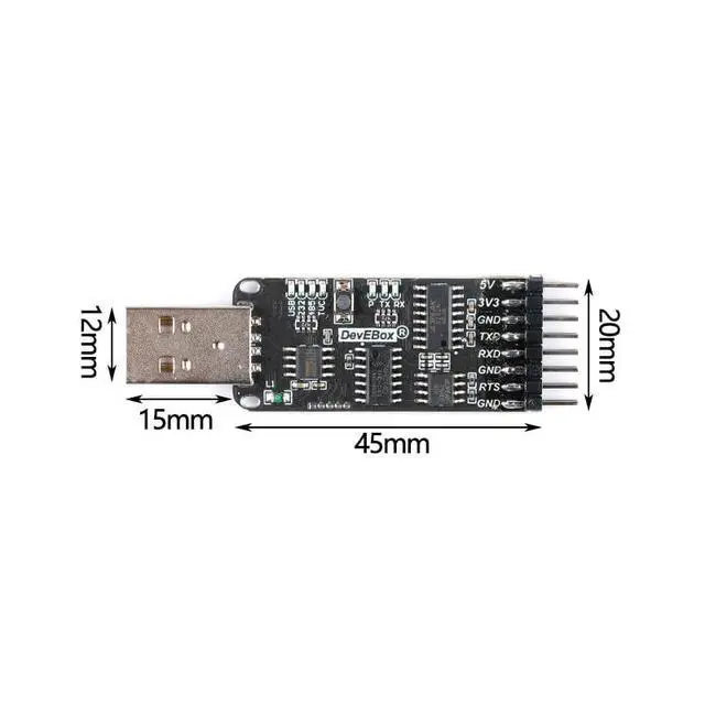 Alt view image 5 of 5 - 10-in-1 USB Serial Adapter, CH340 CP2102 USB to TTL RS485 RS232 Converter Module