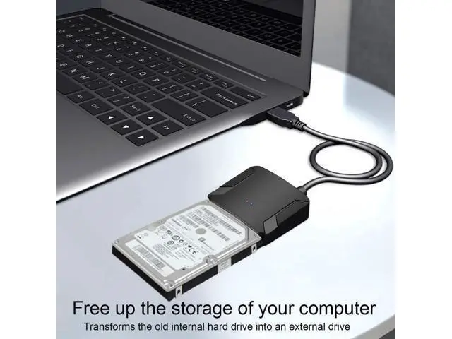 Alt view image 6 of 7 - USB3.0 SATA III Hard Drive Adapter Cable with 12V 2A Power Supply, Supports 2.5/3.5 Inch SSD/HDD & UASP