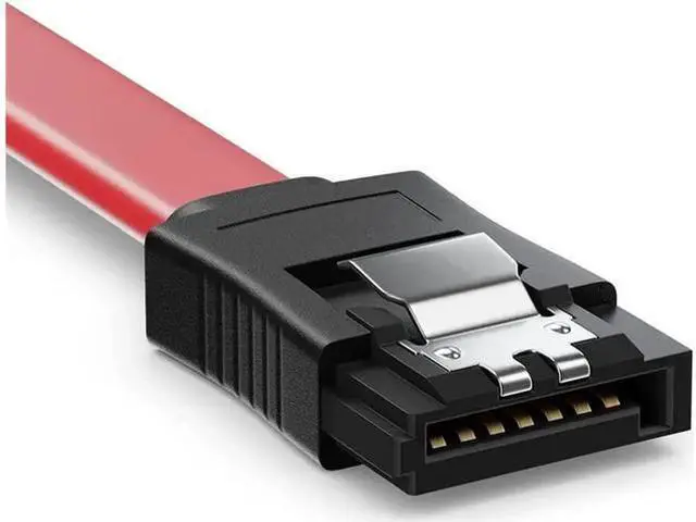 Alt view image 3 of 4 - 3 Pack SATA III 6Gbps Data Cables, 15.75 Inch Straight SATA Cord with Locking Latch for HDD SSD Optical Drives, Red