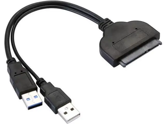 Alt view image 3 of 5 - 6 Inch USB 3.0 to SATA III 6Gbps 22Pin 2.5" HDD SSD Adapter Cable with Extra USB Power Cord, UASP Supported SATA to USB 3.0 Hard Drive Converter for Laptop Solid & Mechanical Drives