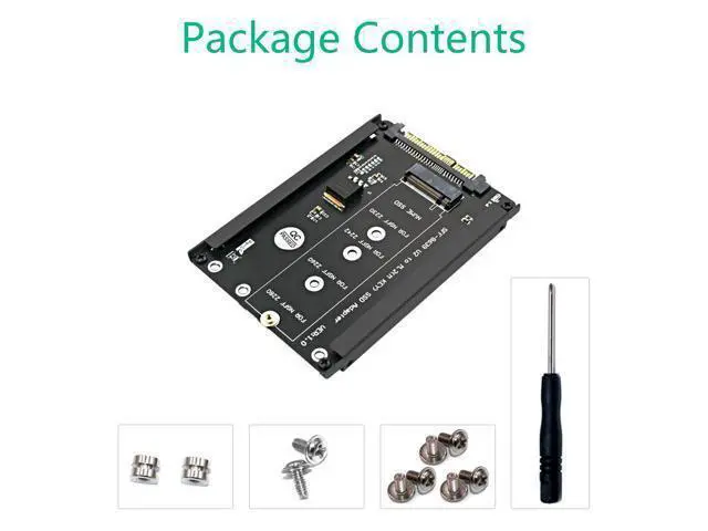 Alt view image 6 of 6 - M.2/SATA to U.2 SFF-8639 Adapter, M.2 NVMe (M-Key) + M.2 SATA (B+M Key) SSD Converter with Metal Case, PCIe 3.0 x4 32Gbps Riser Card for Samsung WD Kingston ADATA Intel ZHITAI M.2 SSD