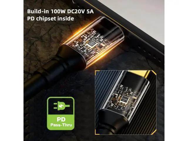 Alt view image 5 of 7 - 6FT Coiled Up-Angled USBC to USBC Cable | USB3.2 Gen2x1 20Gbps, 100W PD, 8K@60Hz Video Transfer Cord