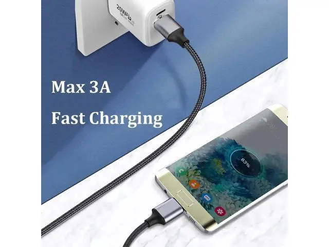 Alt view image 6 of 7 - 2-Pack Nylon Braided USB 3.0 Micro B Cable 6.6FT, USB-A & USB-C to Micro USB B Cord for External Hard Drives & Digital Cameras