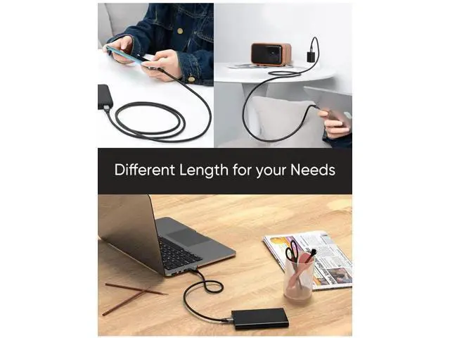 Alt view image 5 of 7 - 3.3FT USB C to C Cable, 100W PD Charging, 10Gbps USB 3.2 Gen2, 4K@60Hz Video Cord Compatible with Android Auto, External SSD, MacBook, iPad, iPhone 15/16, Galaxy S24/S23+, Pixel 7/8/9