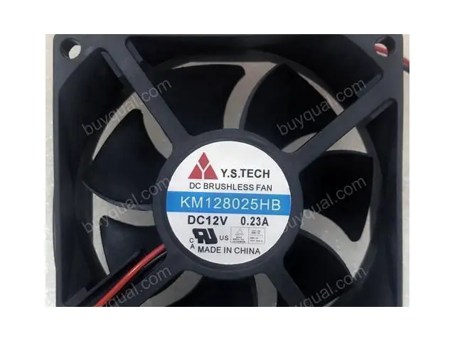 Alt view image 4 of 6 - 80x80x25mm KM128025HB Replacement Cooling Fan, DC12V 0.23A 2 Wires Brushless Fan Compatible with Y.S.TECH for PC Case, ATX Power Supply, Inverter, Industrial Cabinet Cooling