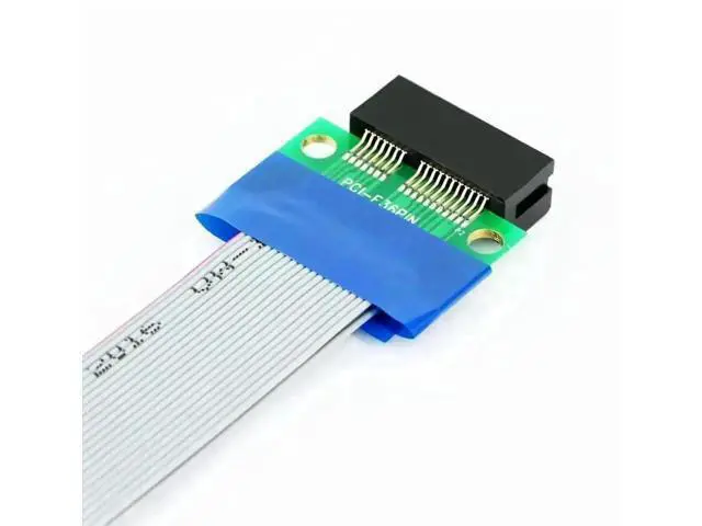 Alt view image 2 of 6 - PCI-E 1X Male to Female Extension Ribbon Cable, PCI Express Riser Extender Adapter for Desktop Motherboard