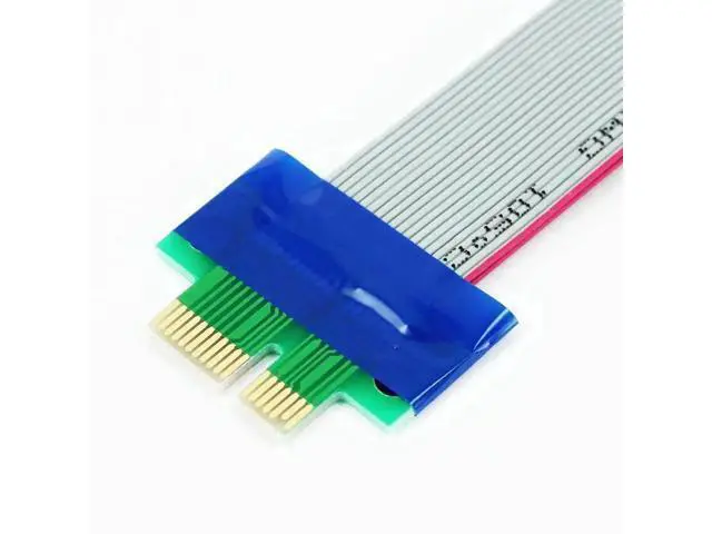 Alt view image 5 of 6 - PCI-E 1X Male to Female Extension Ribbon Cable, PCI Express Riser Extender Adapter for Desktop Motherboard