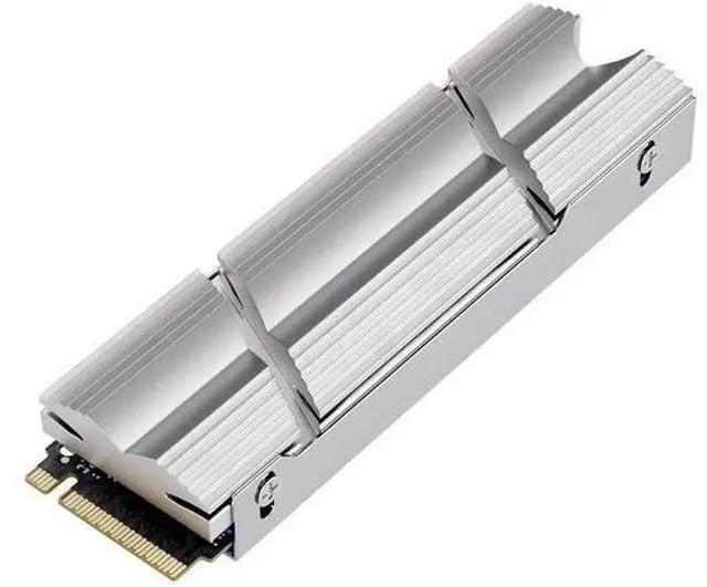 Main image of Silver Aluminum Double-Sided M.2 2280 SSD Heatsink with Thermal Pads, Cooling Radiator for PC & PS5 NVMe PCIe M.2 SSD