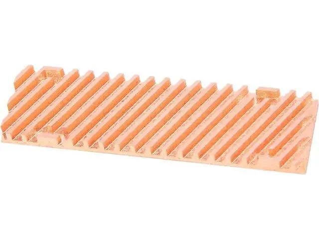 Alt view image 4 of 6 - Ultra Thin Pure Copper Heatsink with Thermal Pad for M.2 2280 PCIe NVMe SSD, 70×20×1.5mm