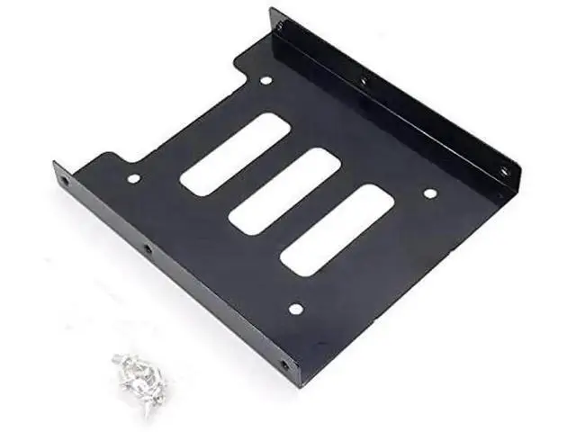 Alt view image 2 of 6 - Black 2.5" to 3.5" Metal HDD Mounting Bracket Adapter, With IDE 4Pin to SATA 15Pin Power Cable & SATA 3.0 Data Cable for Desktop & Server SSD/HDD