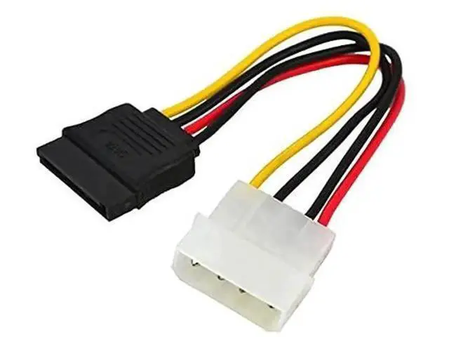 Alt view image 6 of 6 - Black 2.5" to 3.5" Metal HDD Mounting Bracket Adapter, With IDE 4Pin to SATA 15Pin Power Cable & SATA 3.0 Data Cable for Desktop & Server SSD/HDD
