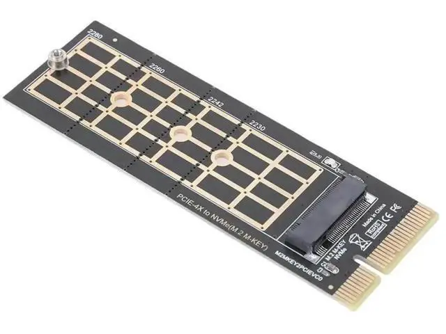 Alt view image 3 of 4 - PCIe 3.0 X4 to NVMe M.2 Adapter Card, PCI-E to M.2 NVMe SSD Converter Supporting 2230/2242/2260/2280 Size SSDs