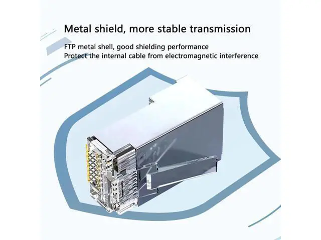 Alt view image 4 of 6 - 20 Pack Pass Through Shielded Cat6/Cat6a RJ45 Connectors, Gold Plated FTP STP Modular Plugs Fit Solid & Stranded Cat6 Cat6a Ethernet Cables