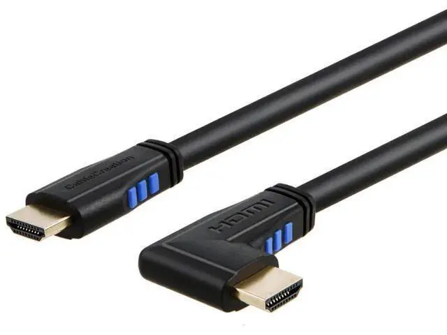 Main image of 6ft Black 90 Degree Left Angled Male to Male HDMI Cable, Supports 4K@60Hz Ultra HD