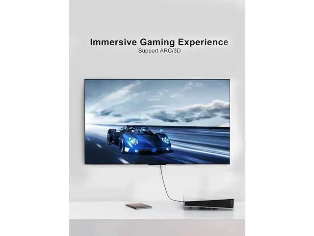 Alt view image 7 of 7 - 6ft Black 90 Degree Left Angled Male to Male HDMI Cable, Supports 4K@60Hz Ultra HD