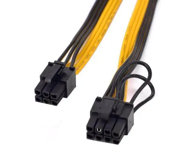 Alt view image 2 of 6 - PCIe 6Pin to 6+2 Pin Power Cable, 8Pin to 6Pin Male to Male Adapter Cord for Graphics Card