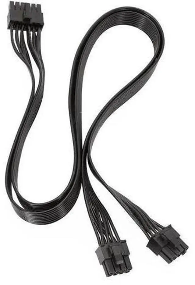Main image of 60cm Modular PSU 12Pin to Dual PCIe 8Pin (6+2 Detachable) GPU Power Cable Compatible with Seasonic P-860, P-1000, X-1050 Power Supplies