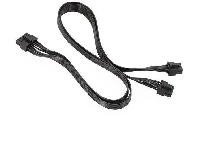 Alt view image 3 of 4 - 60cm Modular PSU 12Pin to Dual PCIe 8Pin (6+2 Detachable) GPU Power Cable Compatible with Seasonic P-860, P-1000, X-1050 Power Supplies