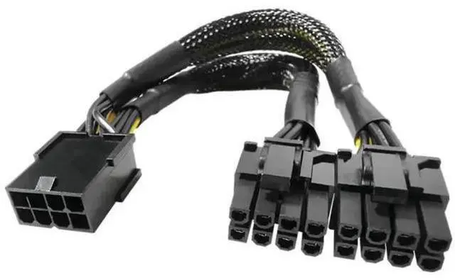 Main image of Pure Copper 8-Pin to Dual 8-Pin GPU Power Splitter Cable, Female to Male Graphics Card Power Extension Adapter Cord