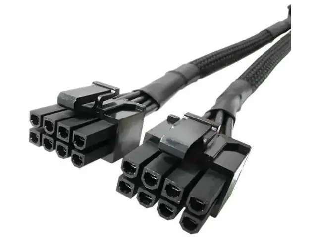 Alt view image 4 of 6 - Pure Copper 8-Pin to Dual 8-Pin GPU Power Splitter Cable, Female to Male Graphics Card Power Extension Adapter Cord