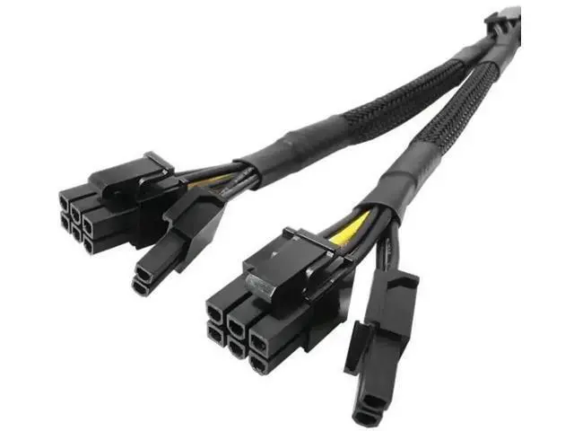 Alt view image 6 of 6 - Pure Copper 8-Pin to Dual 8-Pin GPU Power Splitter Cable, Female to Male Graphics Card Power Extension Adapter Cord
