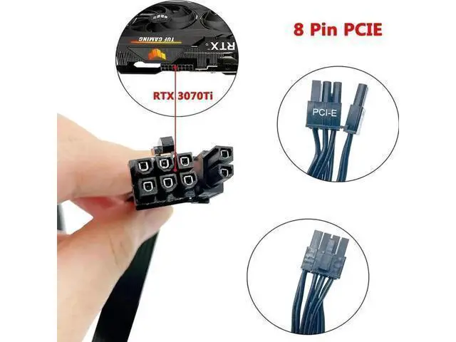 Alt view image 2 of 6 - Modular PCIe 8Pin (6+2) GPU Power Cable Compatible with Corsair CX-M Series PSU CX850M CX750M CX650M CX600M CX550M CX500M CX450M CX430M