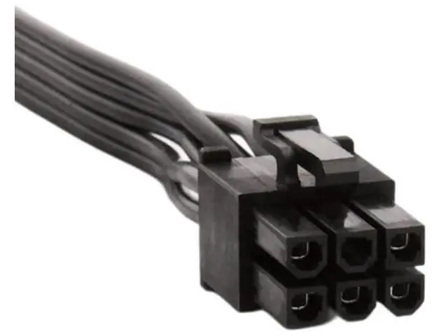 Alt view image 6 of 6 - 20in 6-Pin to 3X 15-Pin SATA Power Cable for Corsair Modular PSUs