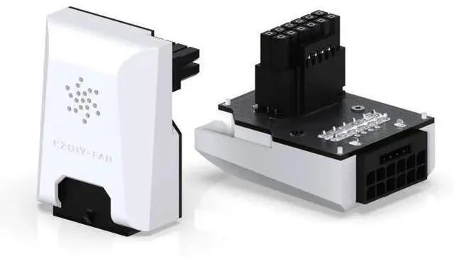 Main image of White 90-Degree Standard PCIe 5.0 12VHPWR GPU Power Adapter, 12+4 Pin Angled Power Bridge Compatible with RTX 4090/4080/4070 Ti Graphics Cards