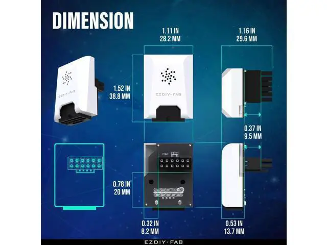 Alt view image 7 of 7 - White 90-Degree Standard PCIe 5.0 12VHPWR GPU Power Adapter, 12+4 Pin Angled Power Bridge Compatible with RTX 4090/4080/4070 Ti Graphics Cards